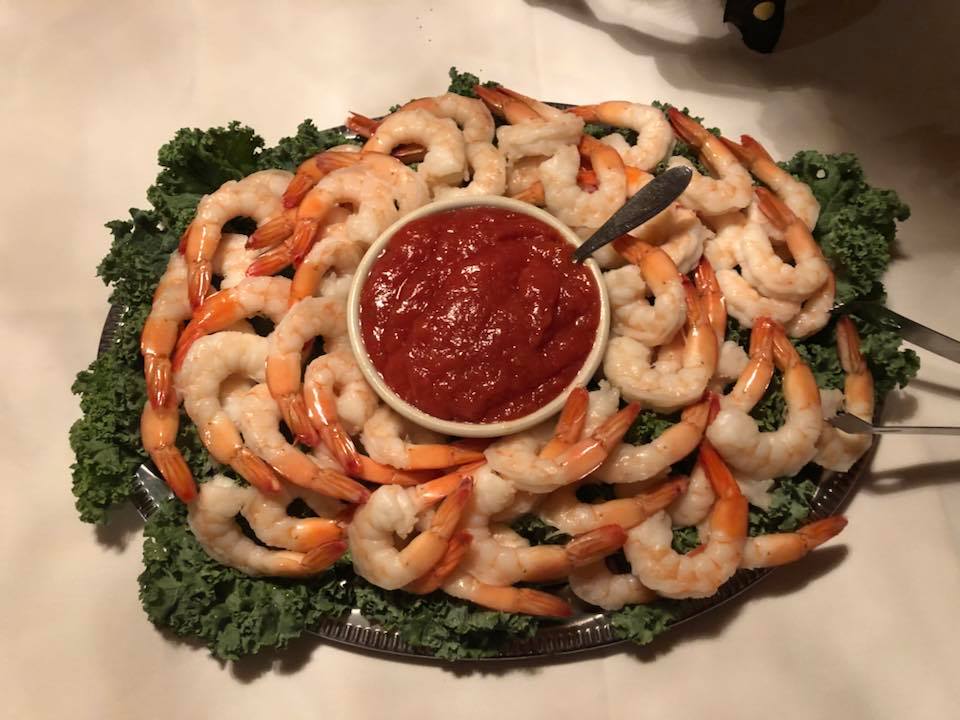 A shrimp tray
